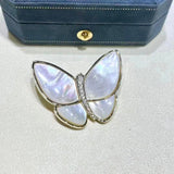 Mornach Mother of Pearl Butterfly Brooch
